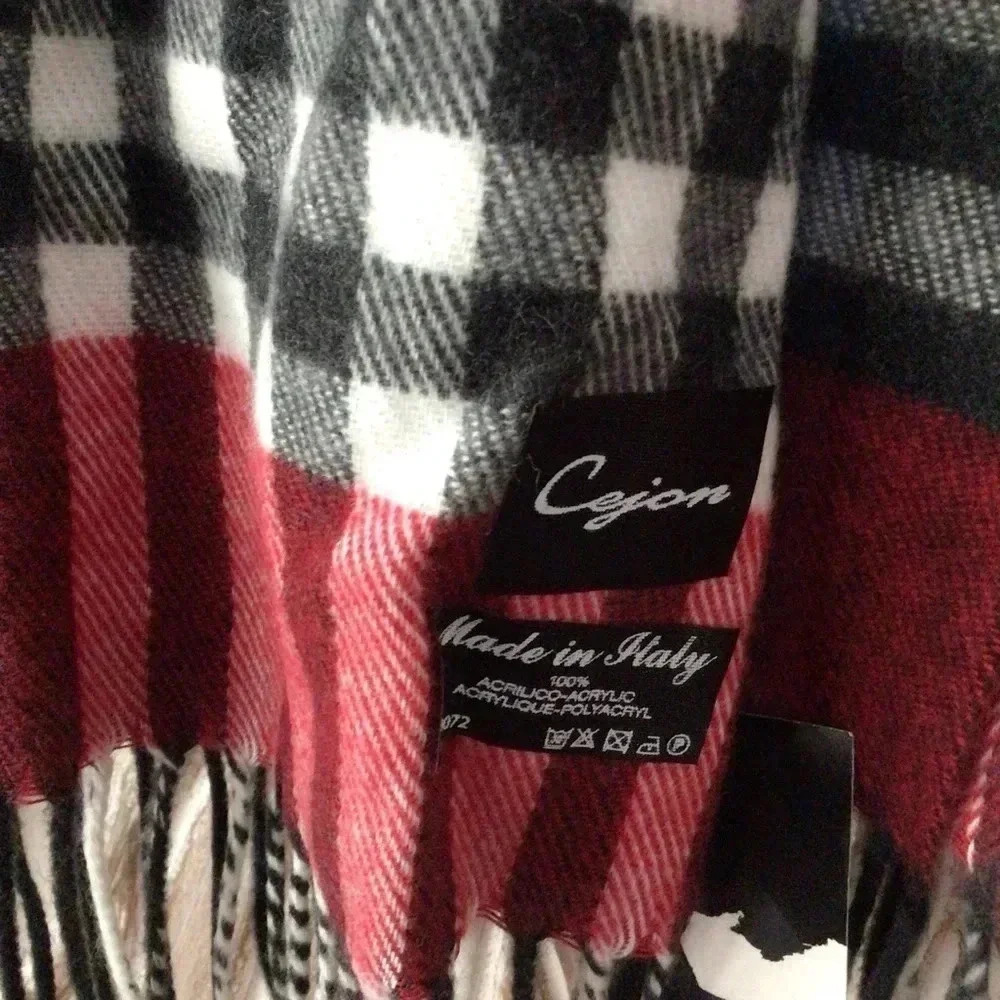 Cejon Made in Italy Plaid Scarf - Picture 2 of 2